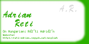 adrian reti business card